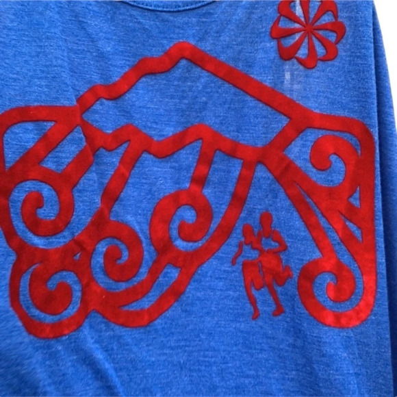 Nike women's medium tank top, cobalt blue and red - Picture 3 of 4